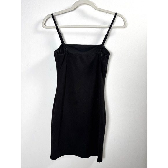 White Fox Rib Knit Bodycon Dress Baddie Coquette Sexy Fitted Casual Simple LBD S - Picture 2 of 9